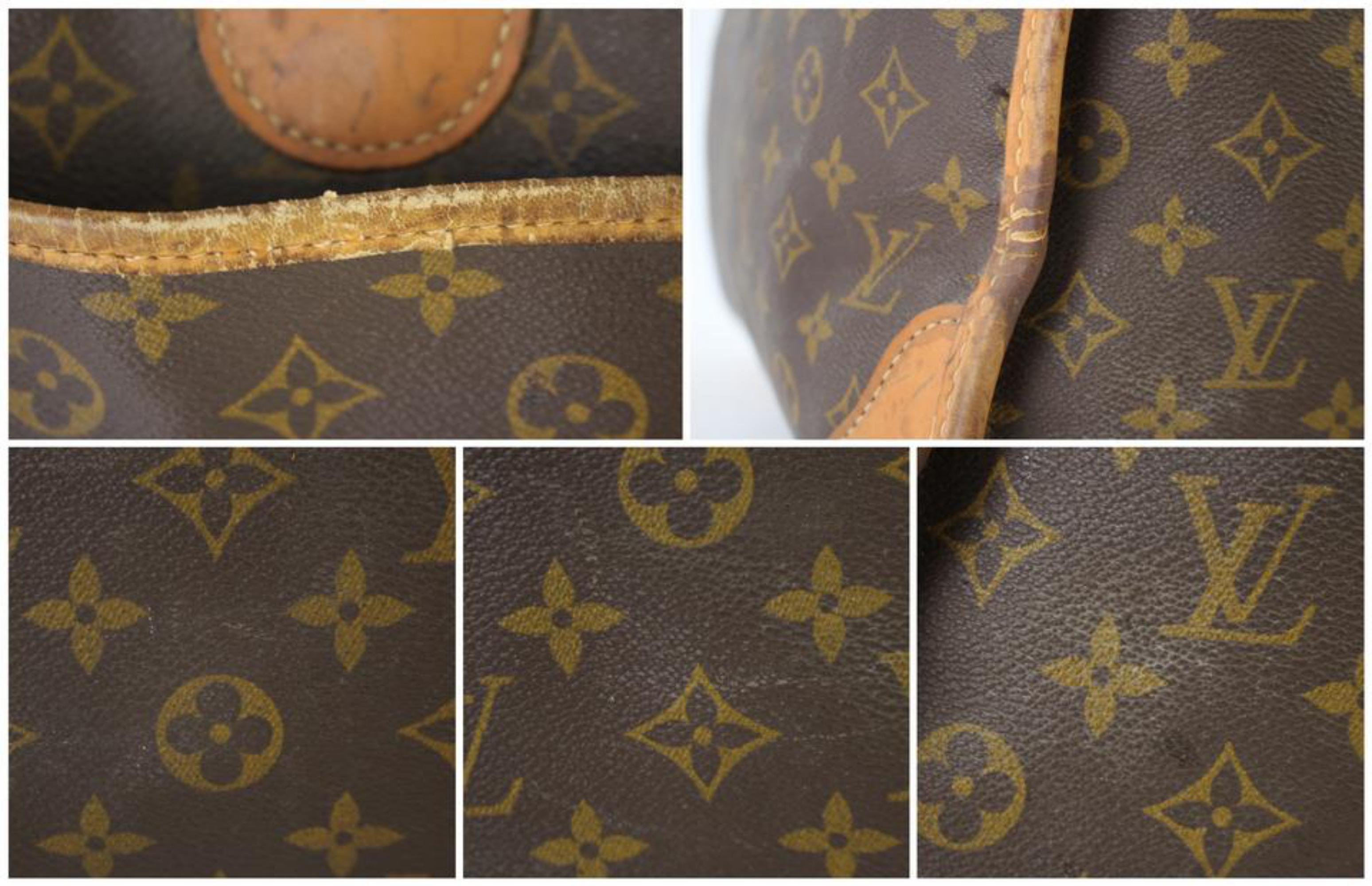 Louis Vuitton (Ultra Rare) Vintage 2lt922 Brown Coated Canvas Weekend/Travel Bag For Sale 8