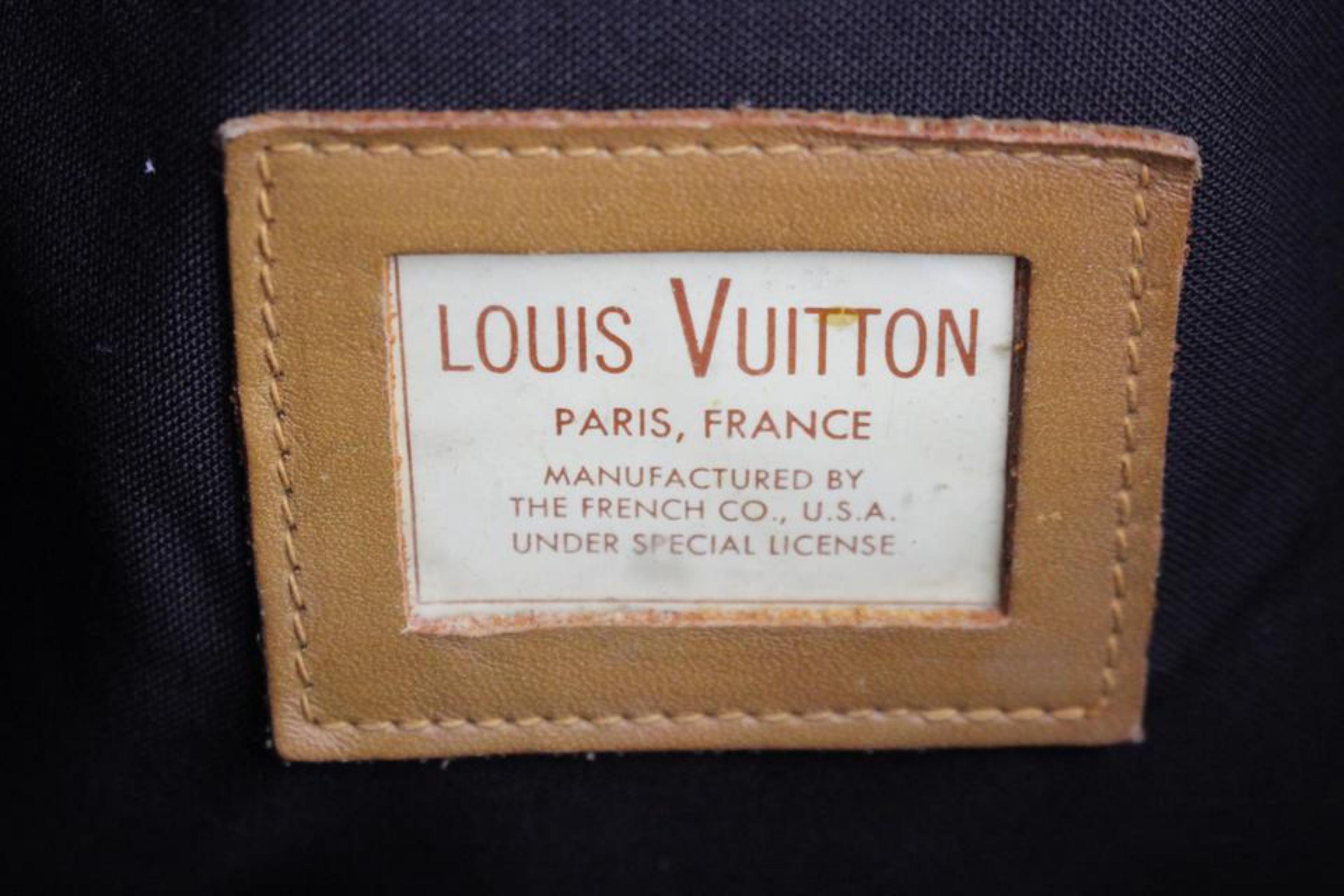 Women's Louis Vuitton (Ultra Rare) Vintage 2lt922 Brown Coated Canvas Weekend/Travel Bag For Sale