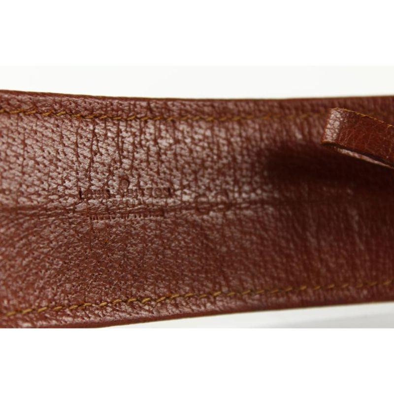 Black Louis Vuitton Ultra Rare Vintage First Edition Belt 9LVS1223