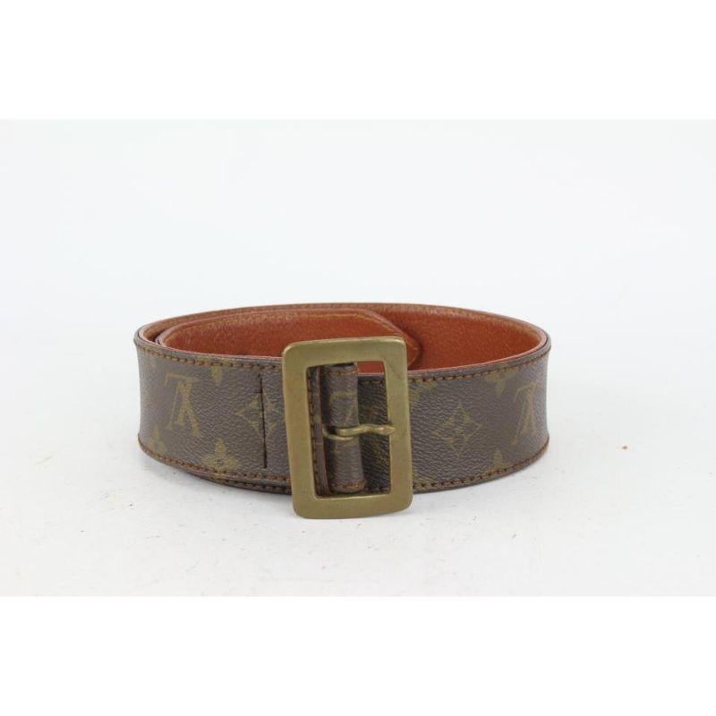 Louis Vuitton Ultra Rare Vintage Monogram Belt First Edition 201lv84 In Good Condition For Sale In Dix hills, NY