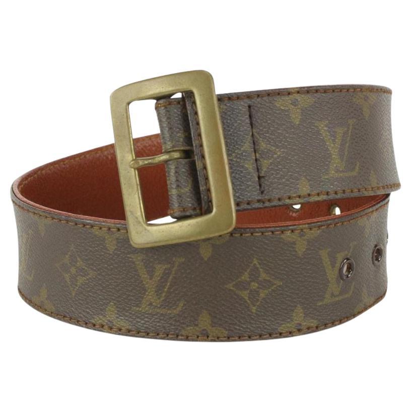 Daily multi pocket cloth belt Louis Vuitton Brown size 80 cm in