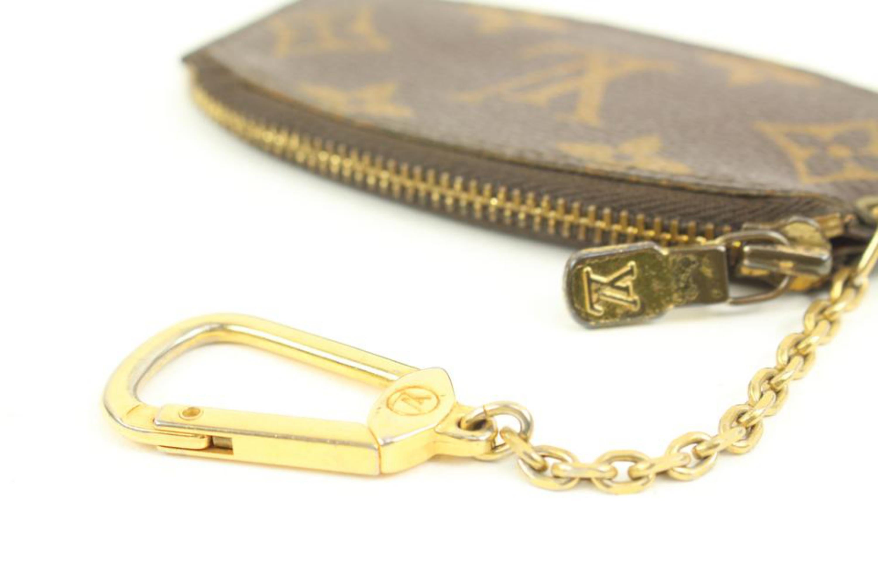 Women's Louis Vuitton Ultra Rare Vintage Monogram Key Pouch Vintage Pochette Cles 15lv31 For Sale