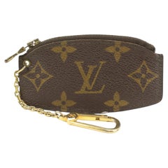 Louis Vuitton Ultra Rare Vintage Monogramm Schlüsselbeutel Vintage Pochette Klappe 15lv31