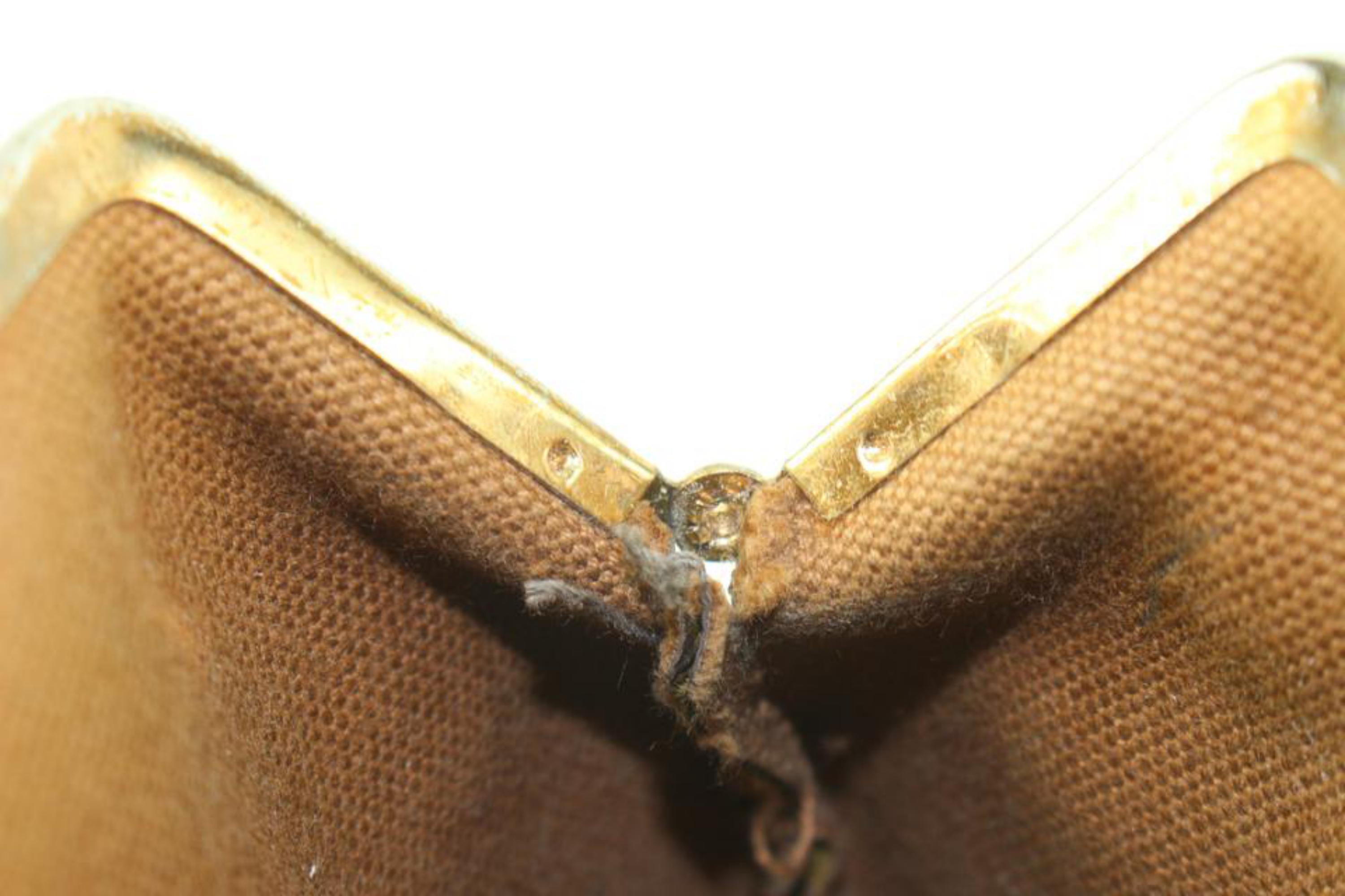 Louis Vuitton Ultra Rare Vintage Monogram Kisslock Pouch French Twist Purse 5