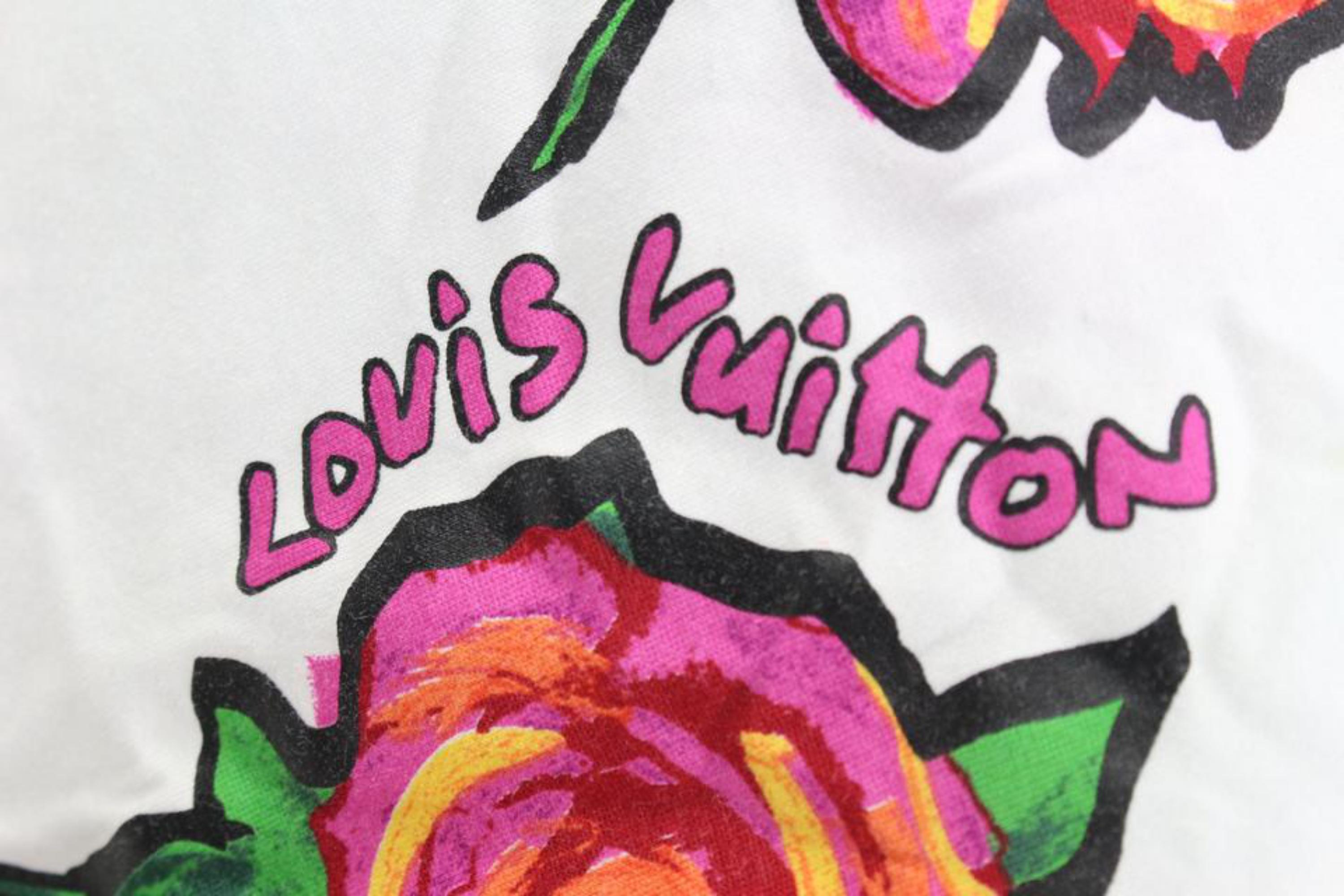 Louis Vuitton Ultra Rare Women's Small Runway Stephen Sprouse Roses T-Shirt  For Sale 4