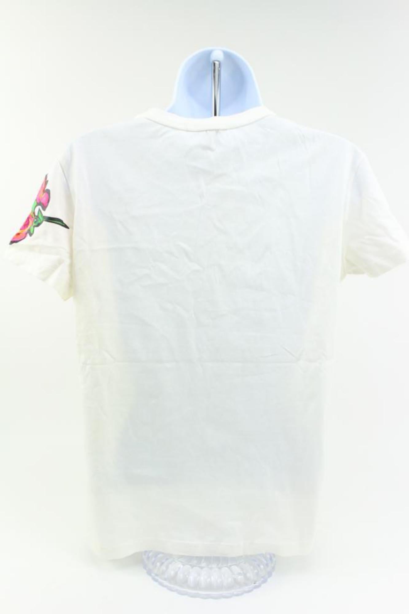Louis Vuitton Ultra Rare Women's Small Runway Stephen Sprouse Roses T-Shirt  In Good Condition For Sale In Dix hills, NY