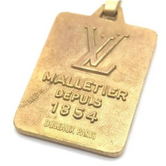 Louis Vuitton Ultra Vintage Gold Brass Malletier Keychain Bag Charm 855096