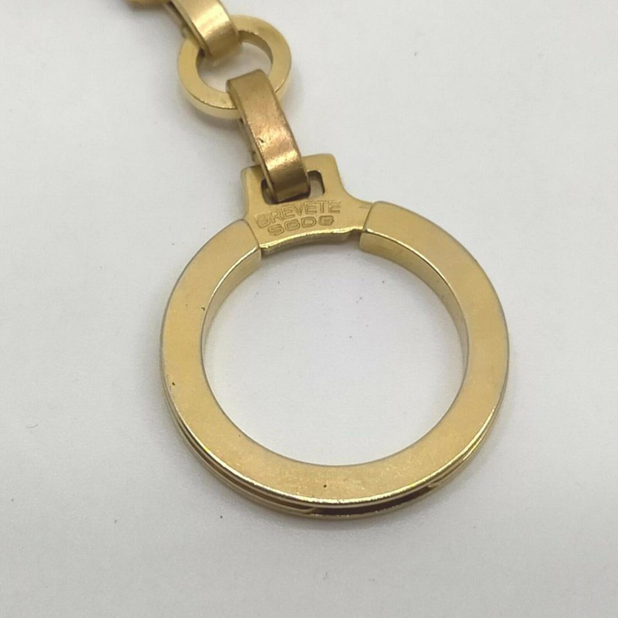 Louis Vuitton Ultra Vintage Gold Brass Malletier Keychain Bag Charm 855096 In Fair Condition In Dix hills, NY