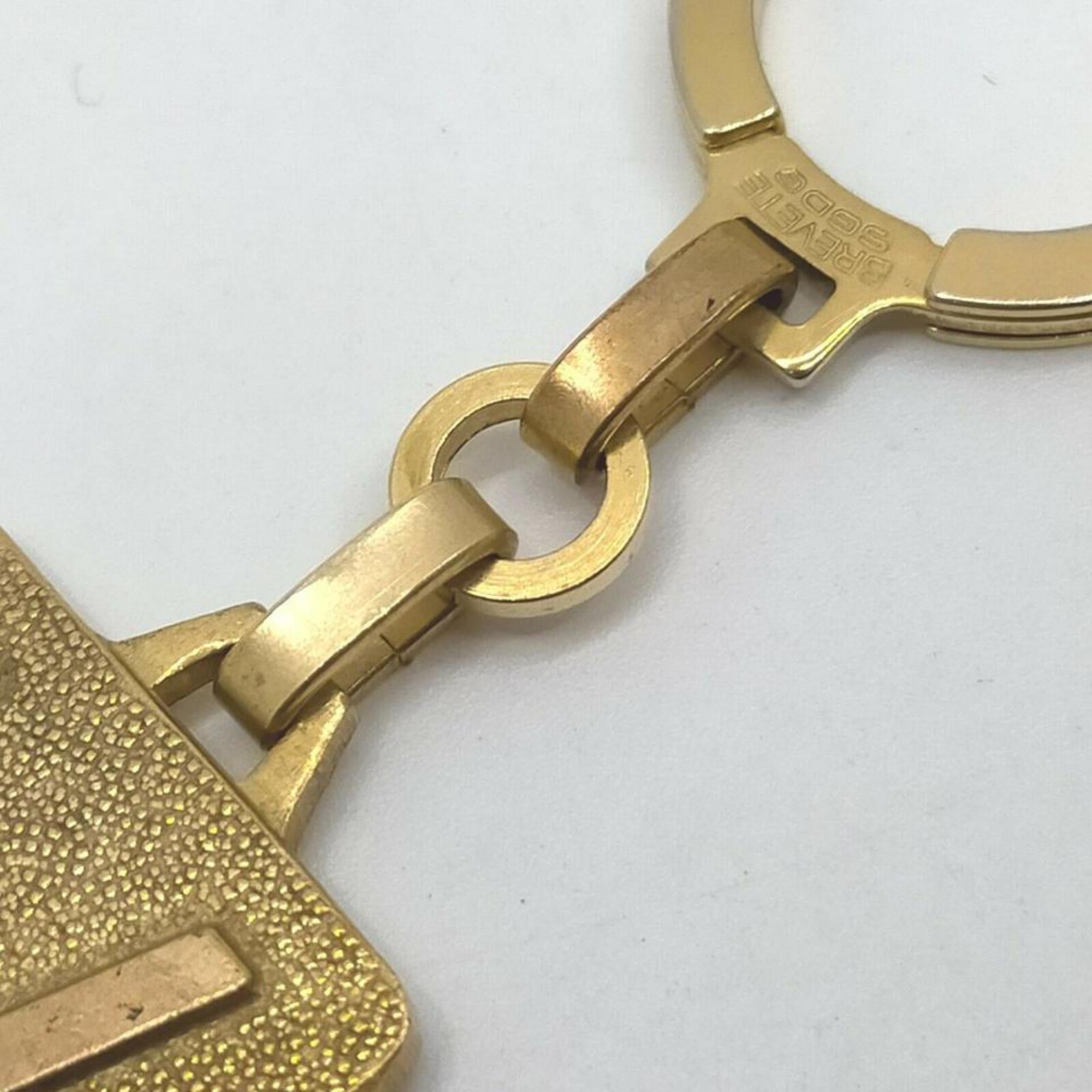 Women's Louis Vuitton Ultra Vintage Gold Brass Malletier Keychain Bag Charm 855096
