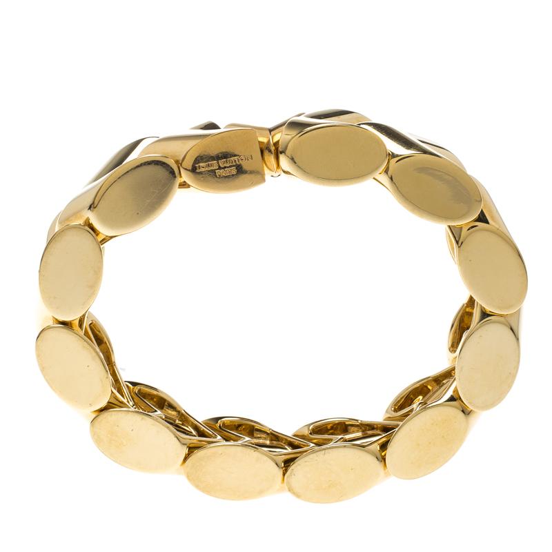 Women's Louis Vuitton Unchain V Gold Tone Bracelet