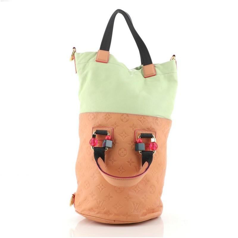 Louis Vuitton Underground Duffle Bag Monogramm Empreinte Leder im Zustand „Gut“ in NY, NY