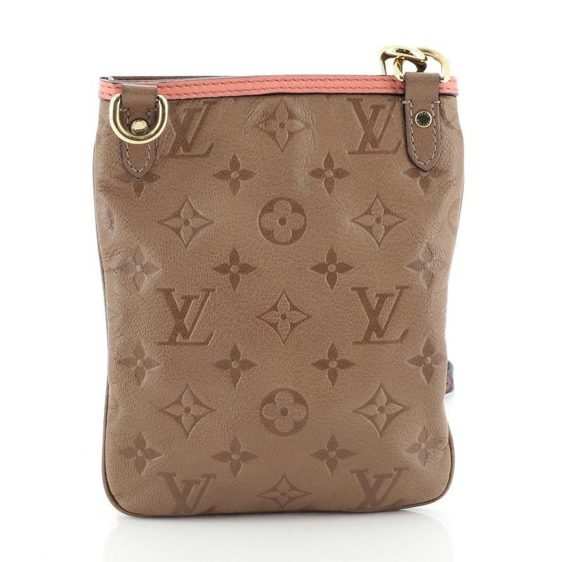 Brown Louis Vuitton Underground Flat Bag Monogram Empreinte Leather
