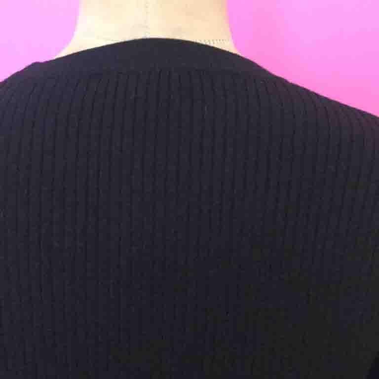 Women's Louis Vuitton Uniform Black Rib Knit Sweater 