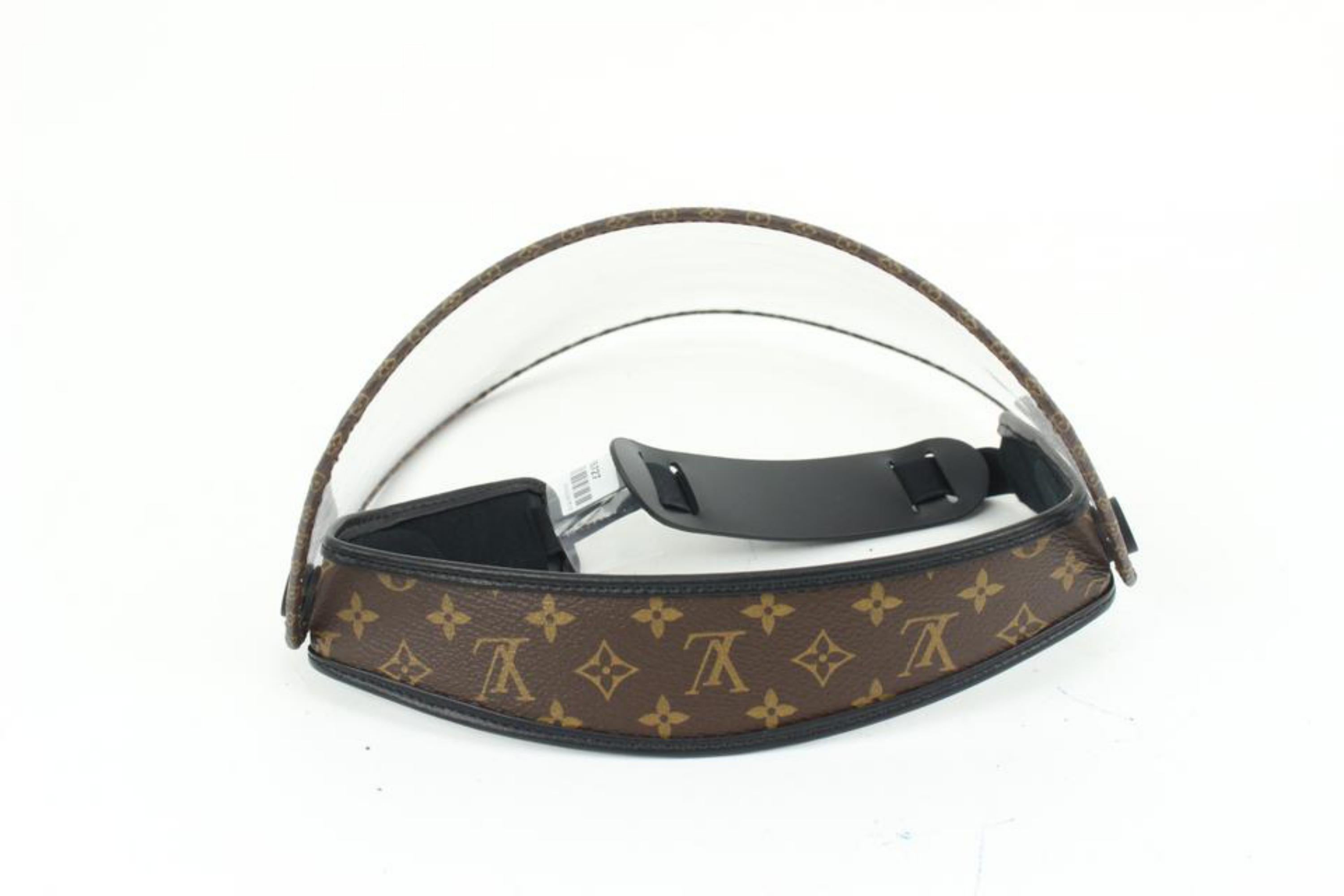 Louis Vuitton Unisex Adjustable Monogram Visor Face Mask Shield  17lk427  In New Condition For Sale In Dix hills, NY