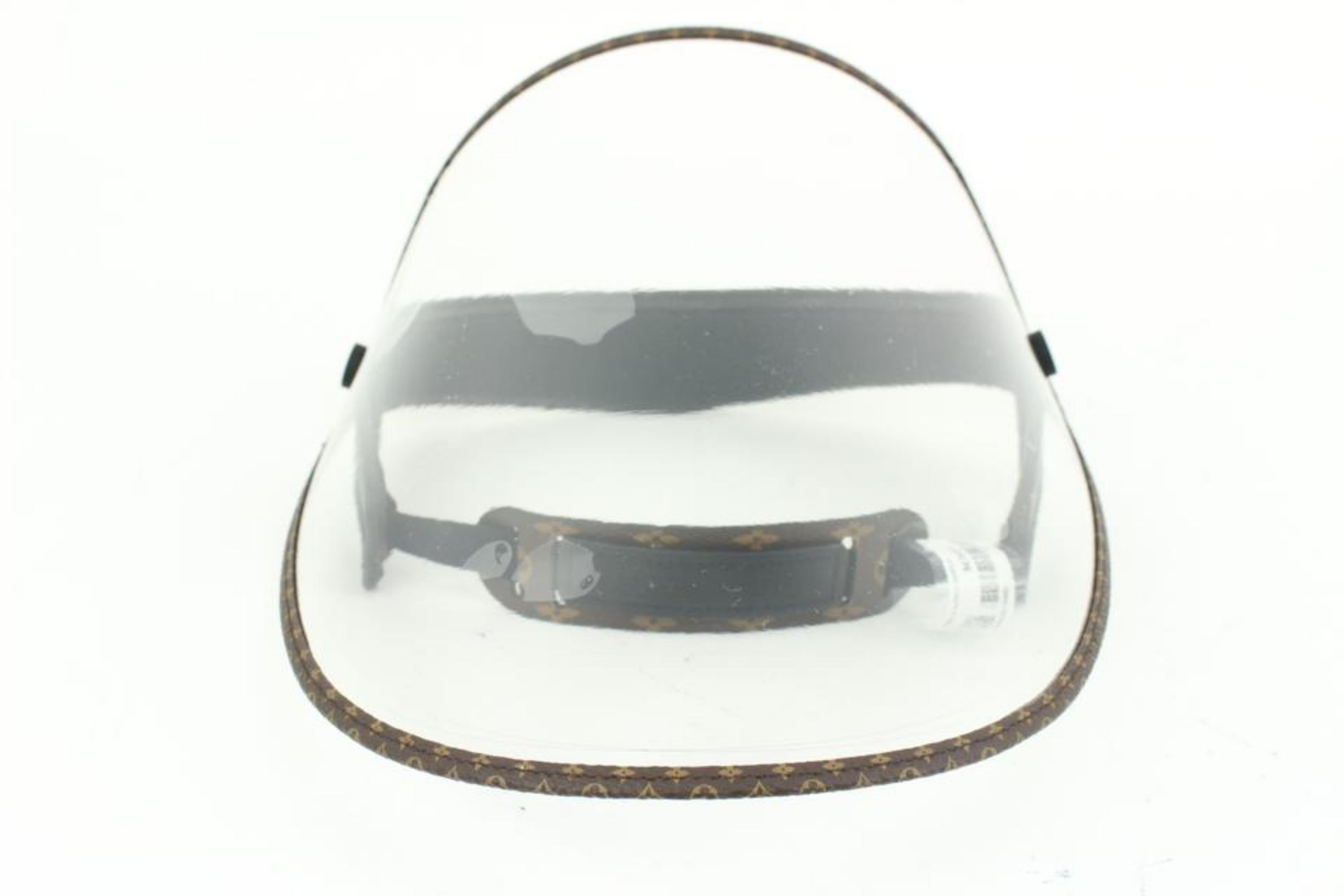 Louis Vuitton Unisex Adjustable Monogram Visor Face Mask Shield  17lk427  For Sale 2