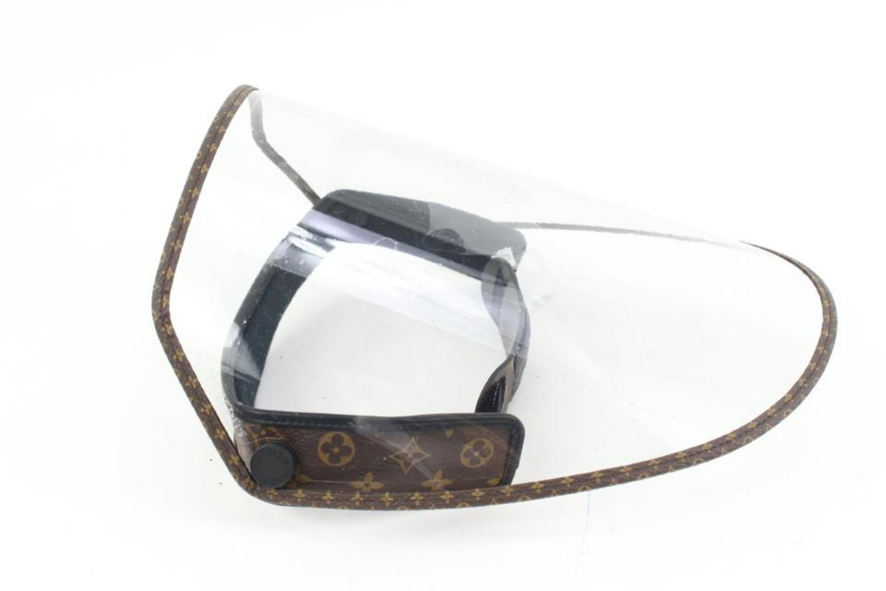Verstellbare Monogrammierte Visor Face Maskenschild von Louis Vuitton Unisex  18lv427  im Angebot 4