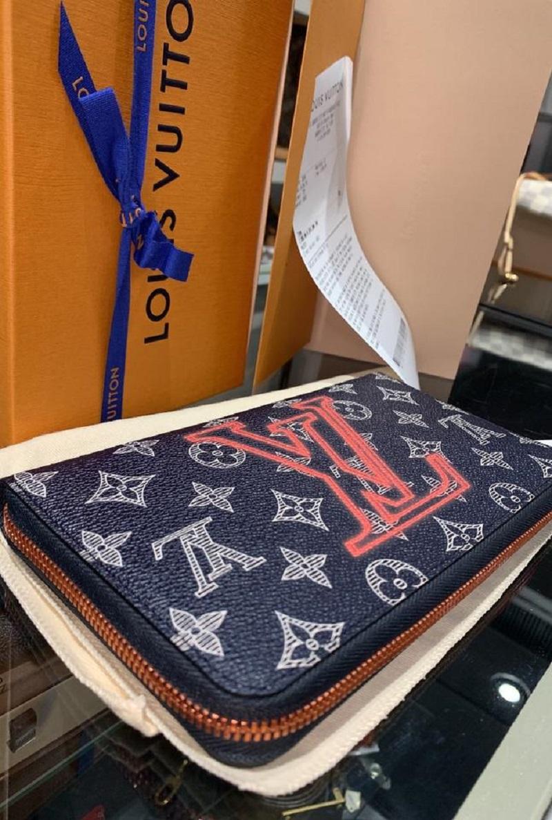 Extra großes Portemonnaie von Louis Vuitton mit aufklappbarem Monogramm und Tusche und Reißverschluss im Angebot 2