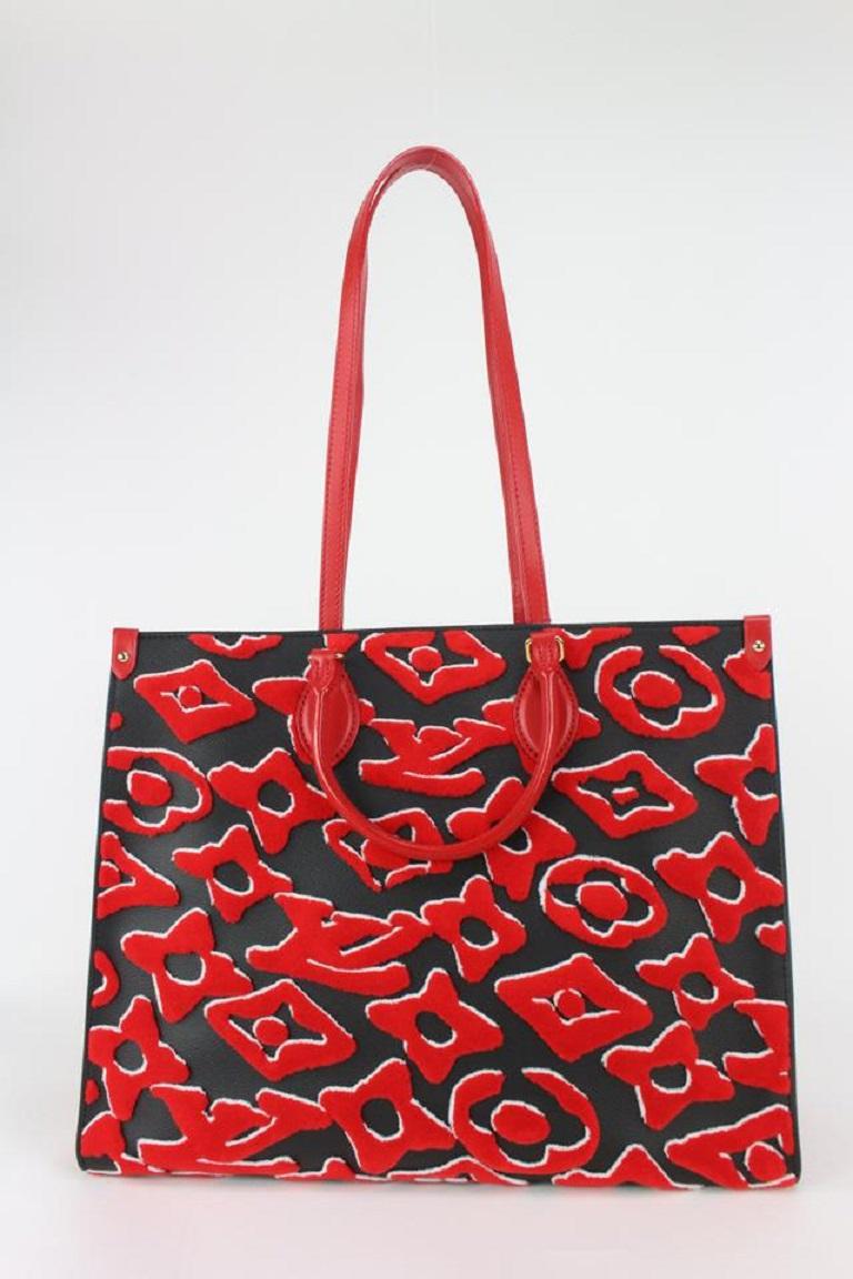 Women's Louis Vuitton Urs Fischer Monogram Red OntheGo Tote bag 67lvs630