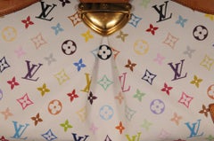 Louis Vuitton Ursula Shoulder Bag White Multicolore Takashi Murakami Travel Tote