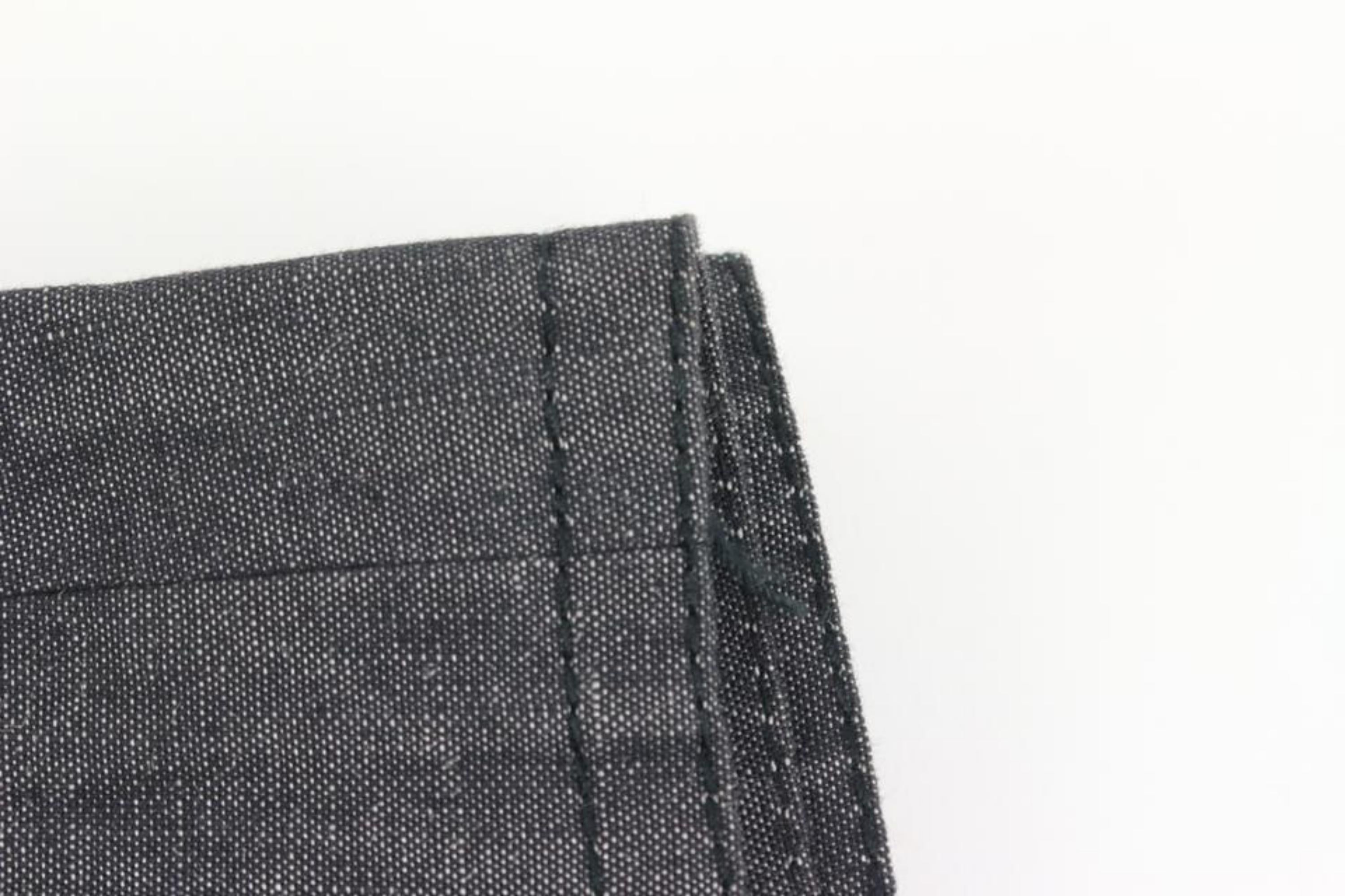 Louis Vuitton US Größe 10 Denim-Rock aus Denim 13lv34s, US (Grau) im Angebot