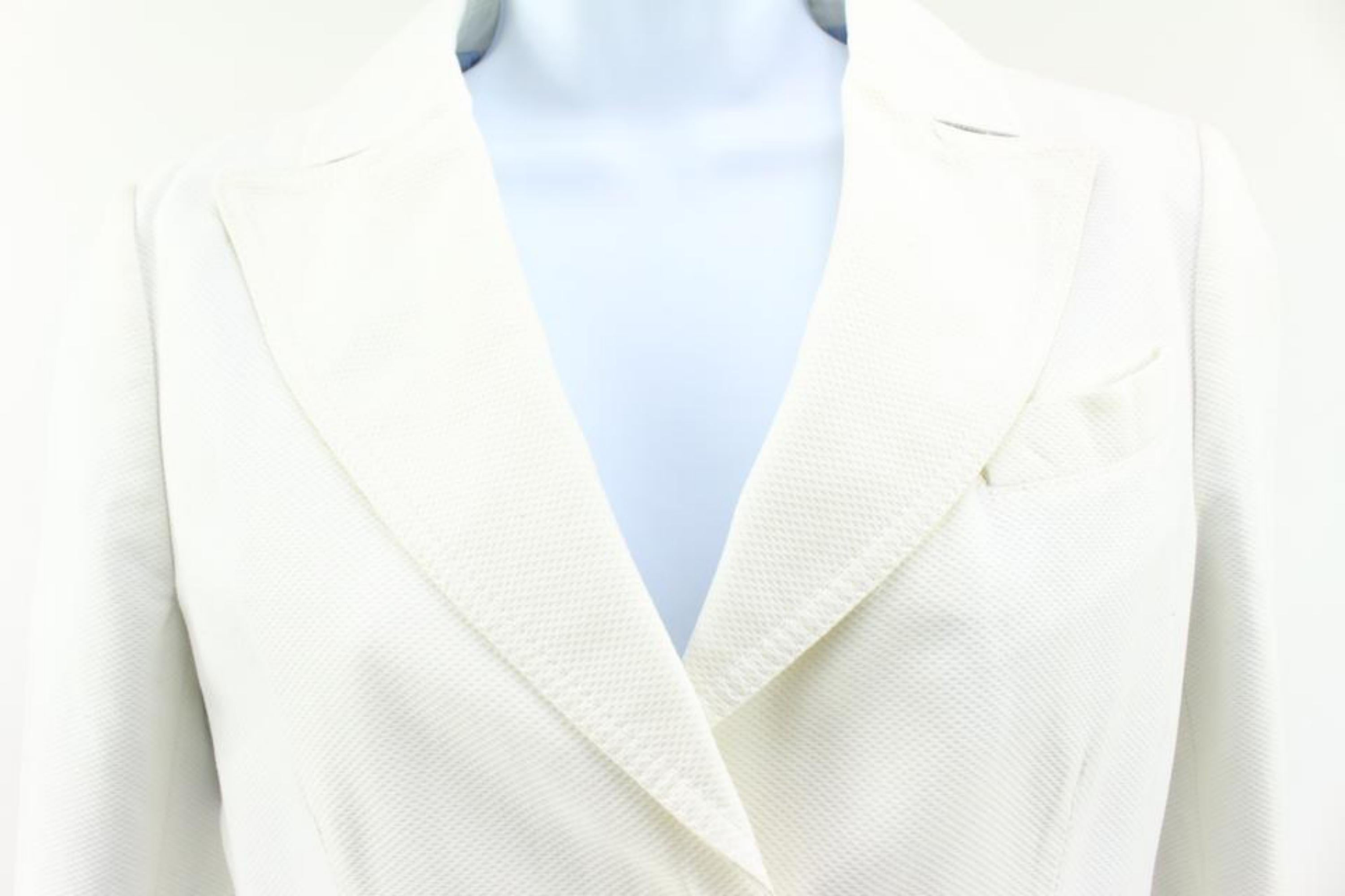 Louis Vuitton US Size 6 Women's Off-White Crepe Blazer Jacket 10lv34s 5