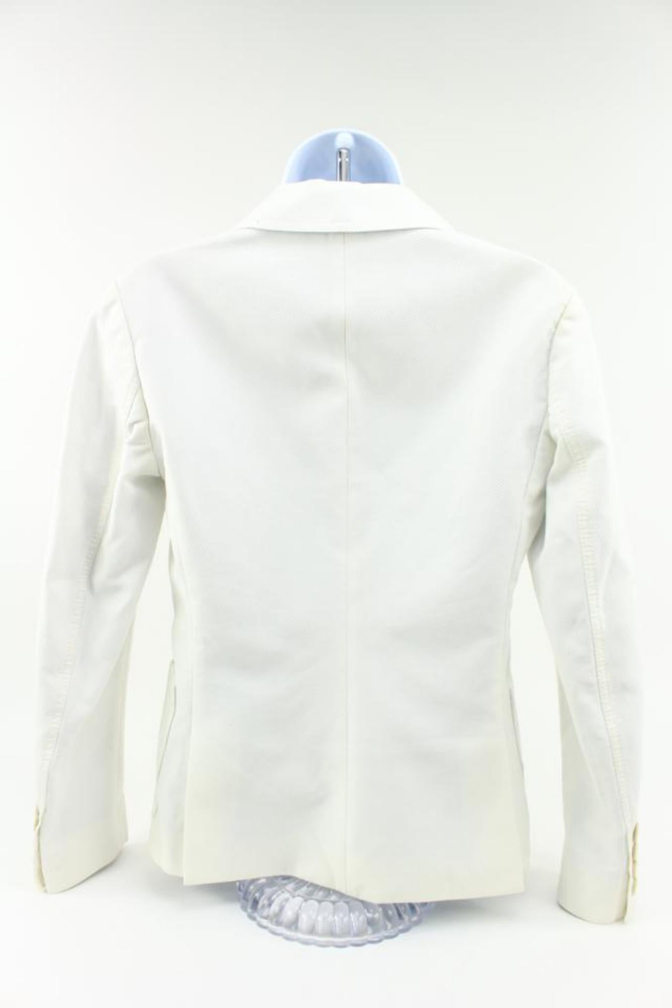Louis Vuitton US Size 6 Women's Off-White Crepe Blazer Jacket 10lv34s 1