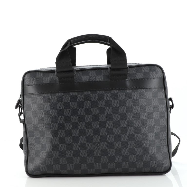 Louis Vuitton LV Men Utility Business Bag Damier Graphite Canvas