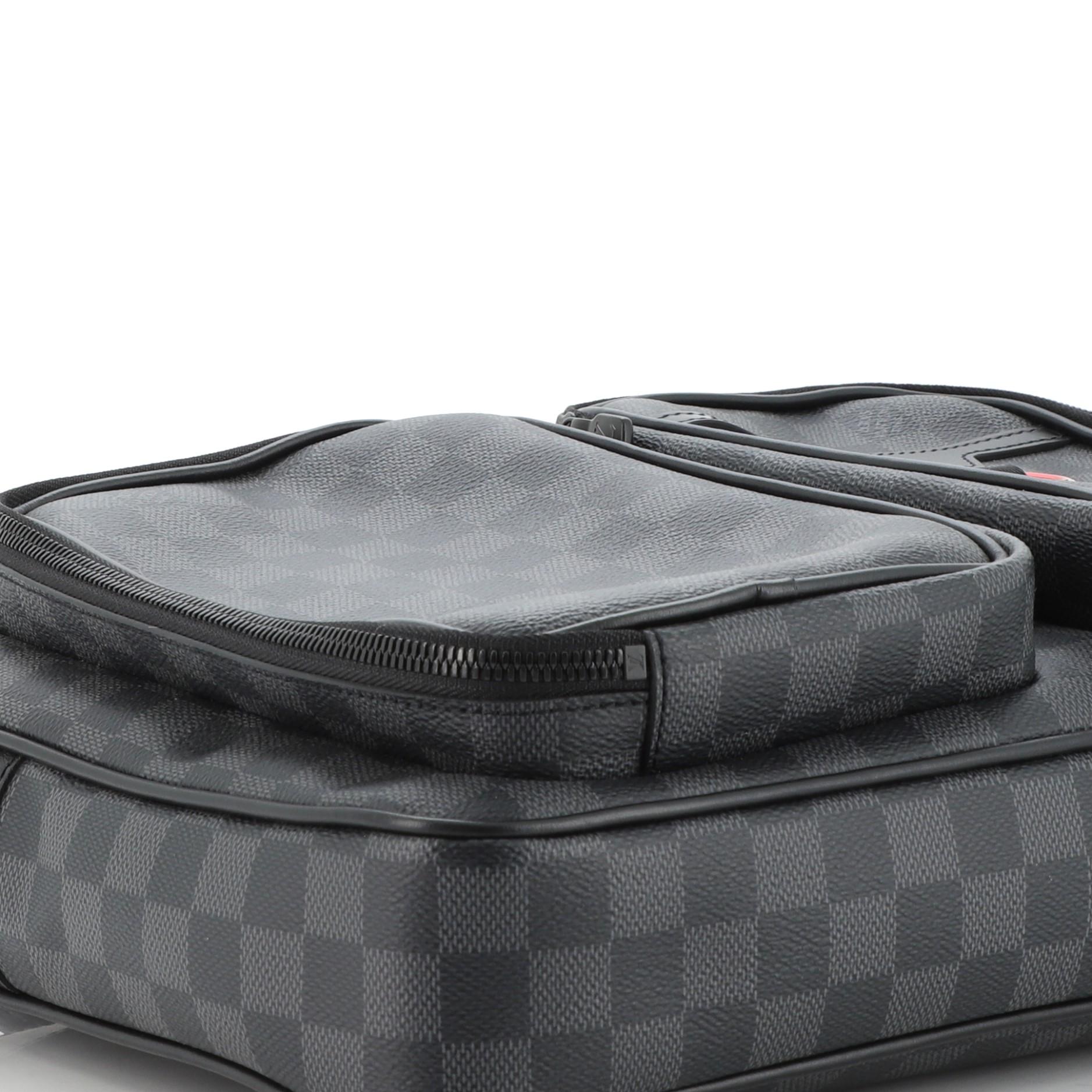 Black Louis Vuitton Utility Business Bag Damier Graphite