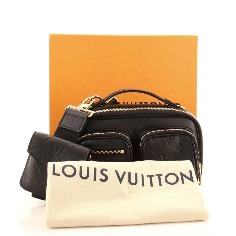 Louis Vuitton Utility Crossbody Bag Calfskin with Embossed Monogram Detai  at 1stDibs