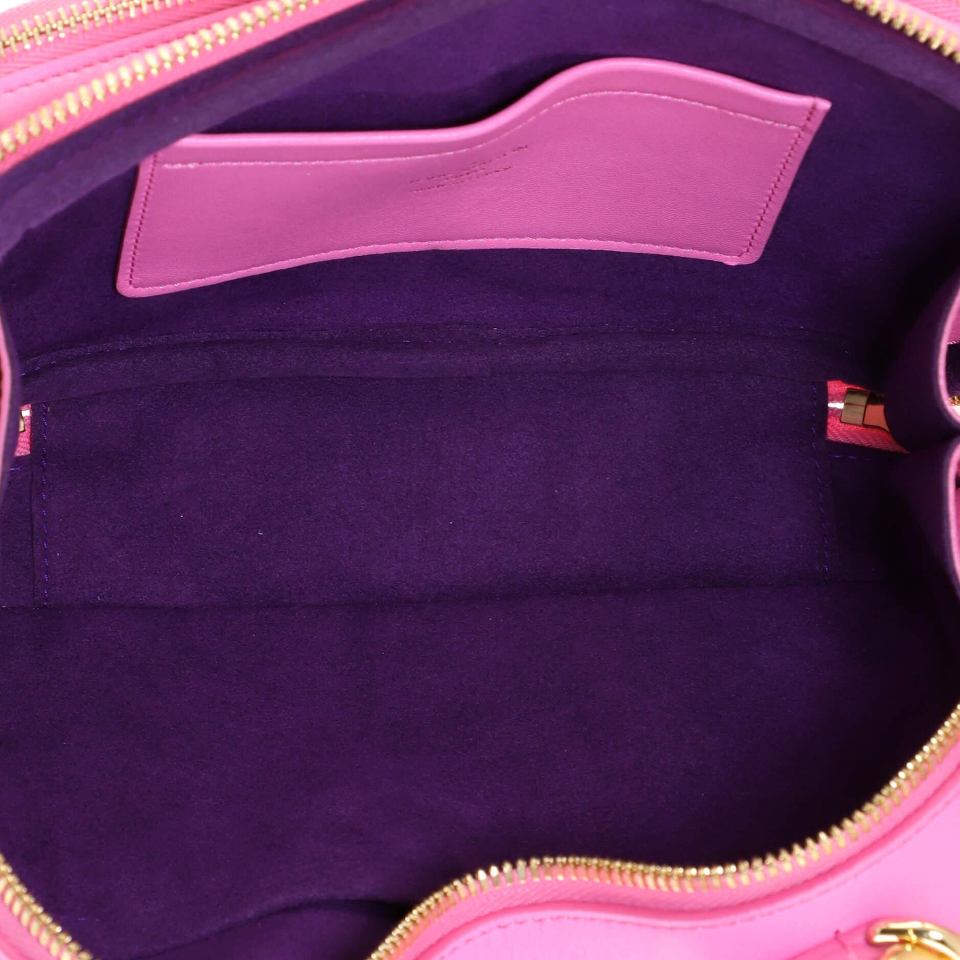 Pink Louis Vuitton Utility Crossbody Bag Calfskin with Embossed Monogram Detail