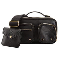 Louis Vuitton Utility Crossbody Bag Calfskin with Embossed Monogram Detail