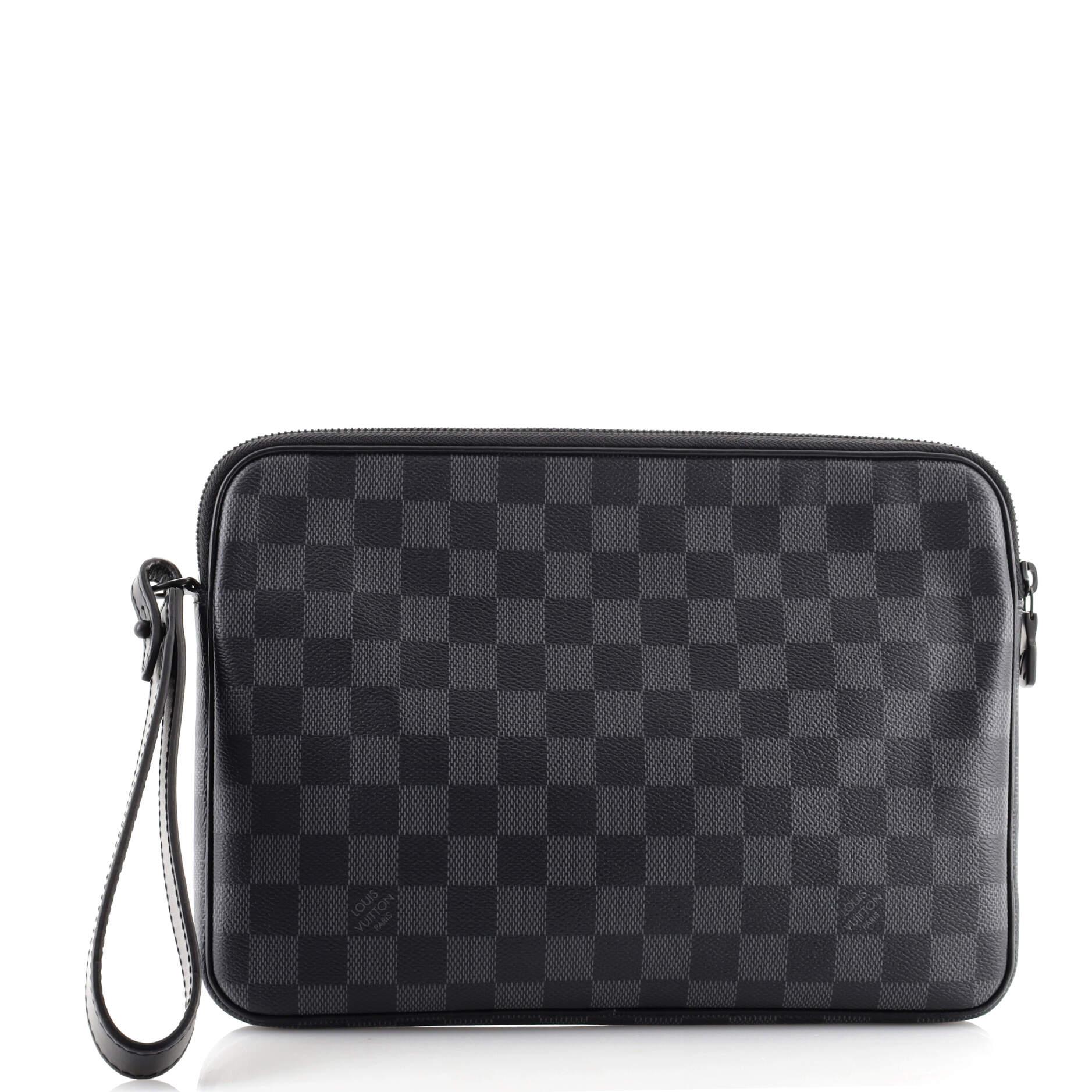 Women's or Men's Louis Vuitton Utility Supple Clutch Damier Graphite