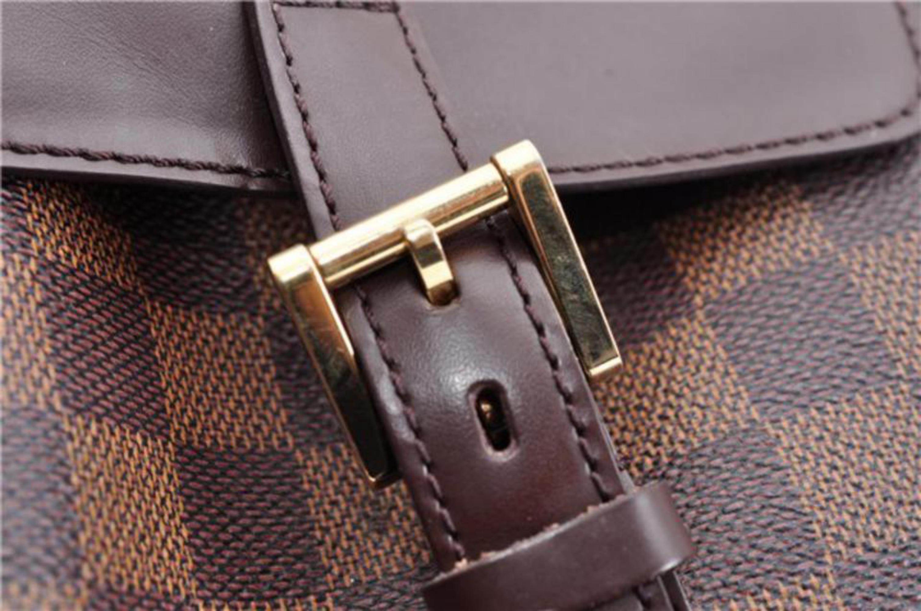 Louis Vuitton Uzes Damier Ebene Pocket Tote 866950 Brown Canvas Shoulder bag For Sale 6