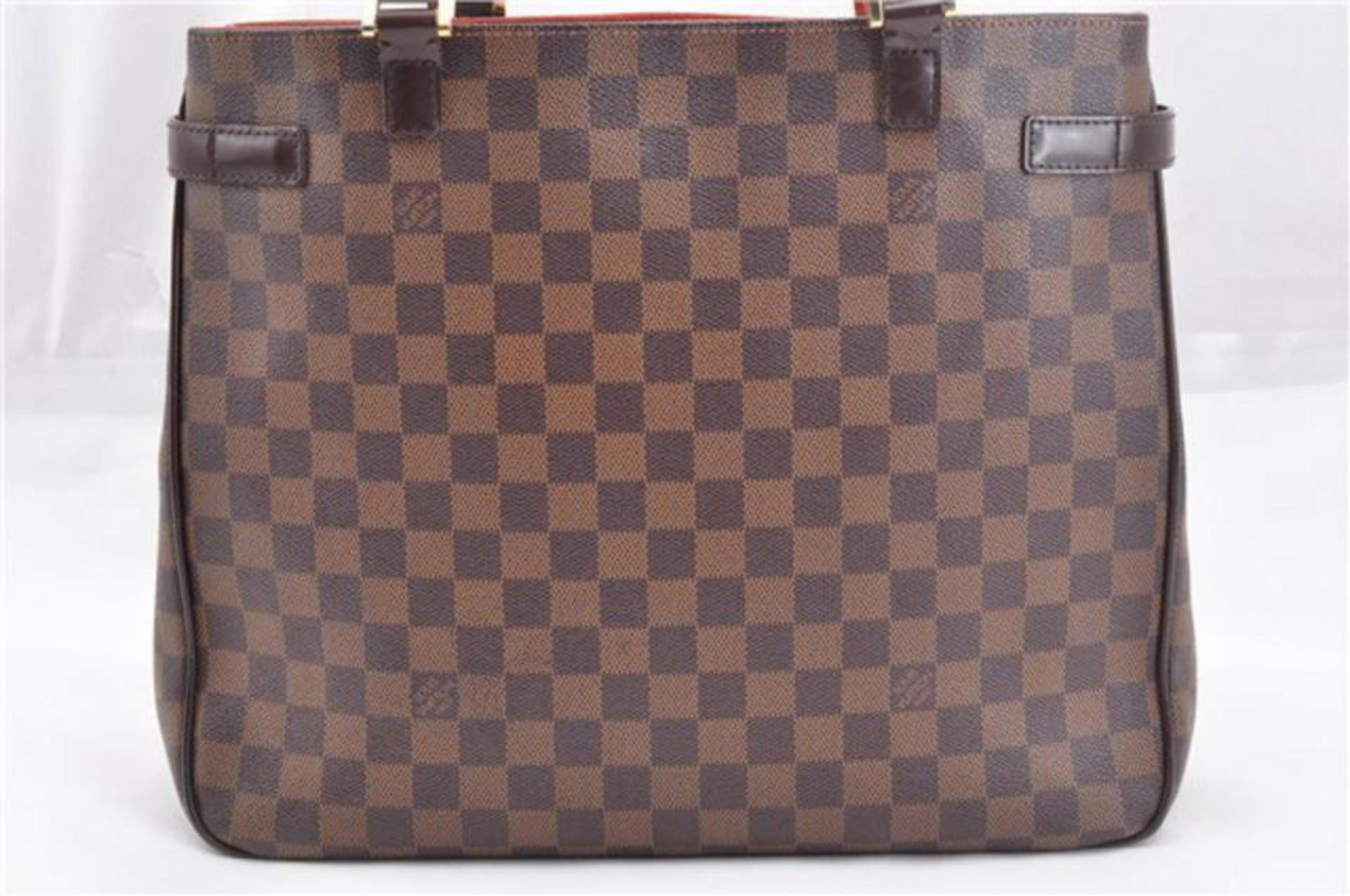 Louis Vuitton Uzes Damier Ebene Pocket Tote 866950 Brown Canvas Shoulder bag For Sale 7