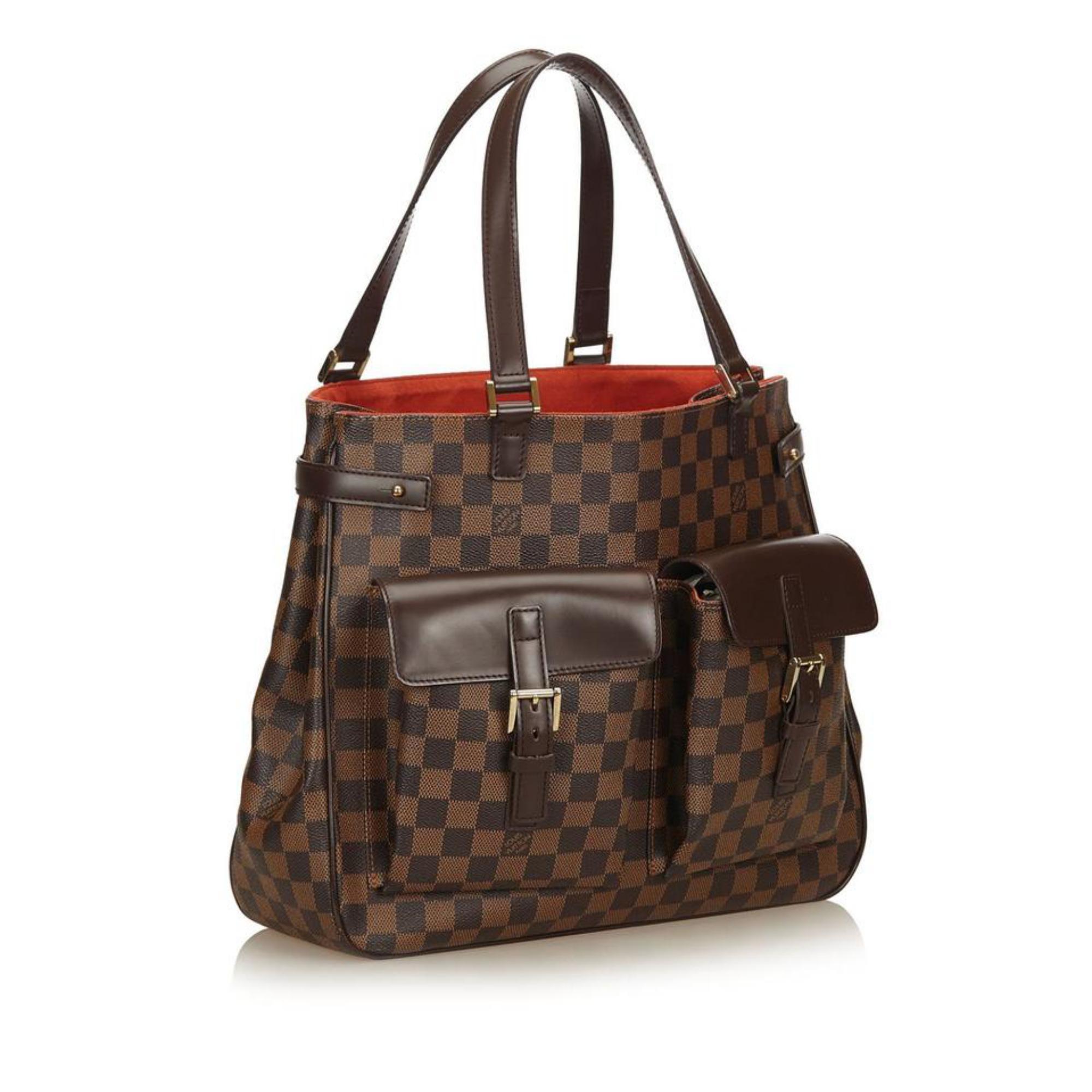 Authentic Louis Vuitton Damier Uzes Tote Bag N51128 LV
BrandLouis Vuitton
Made inFrance
Serial Number / Date Code MB0075
MaterialDamier Canvas
ColorBrown
StyleTote Bag
Size(cm)W35 x H28.5 x D11cm / Handle Drop 20cm(Approx)
Size(inch)W13.8 x H11.2 x