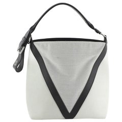 Louis Vuitton V Hobo Leder und Segeltuch PM