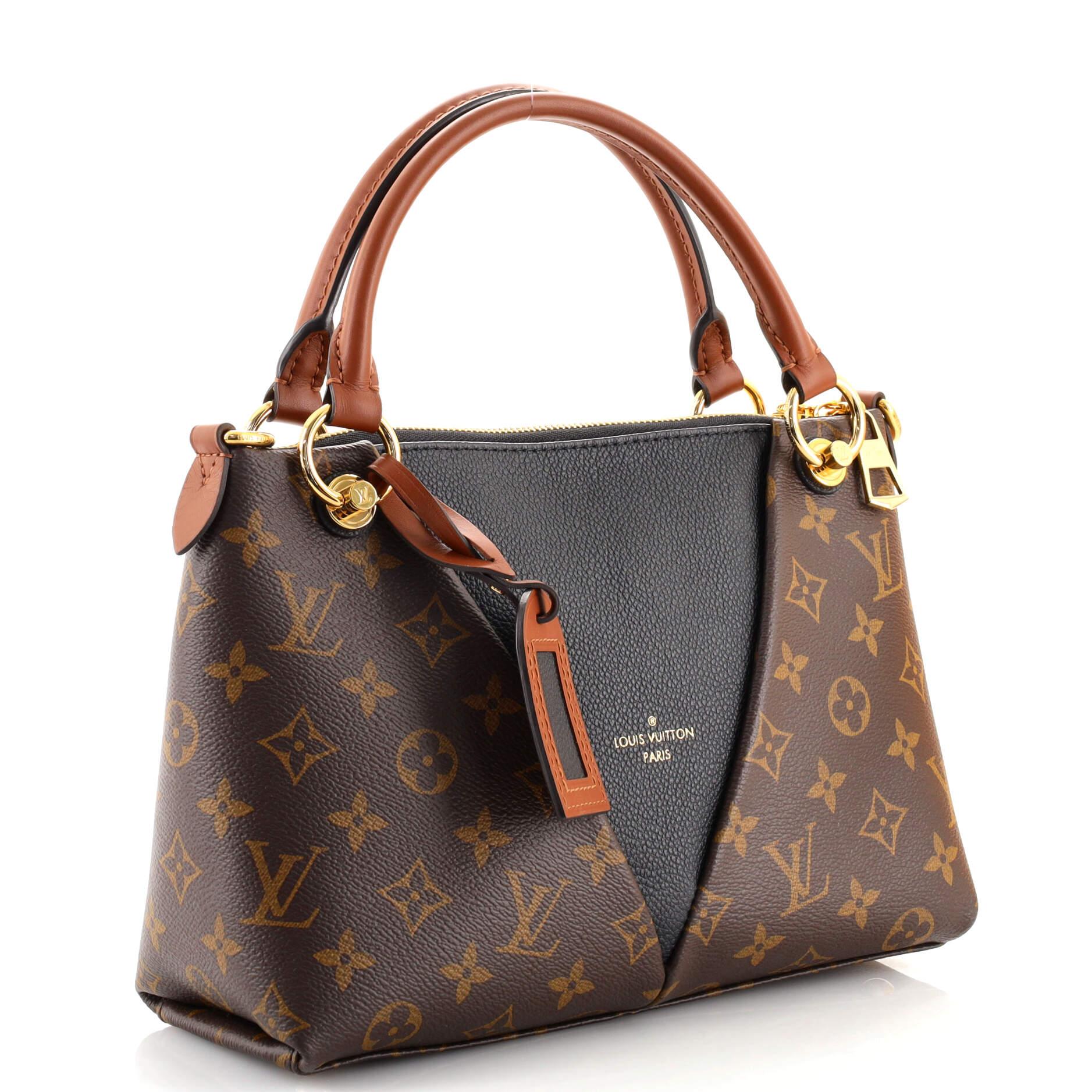 Black Louis Vuitton V Tote Monogram Canvas and Leather BB