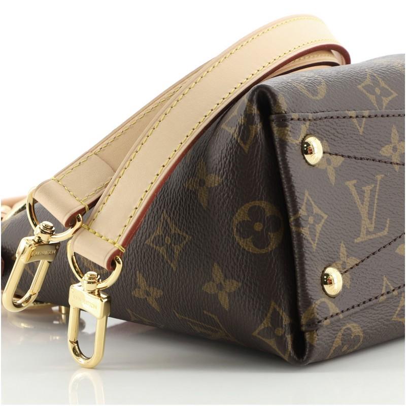 Louis Vuitton V Tote Monogram Canvas and Leather BB In Good Condition In NY, NY