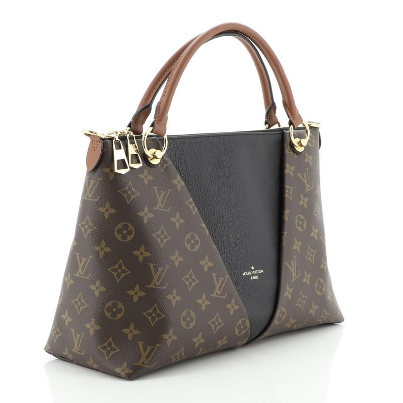 Black Louis Vuitton V Tote Monogram Canvas and Leather MM