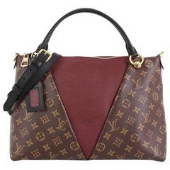 Louis Vuitton V Tote Monogram Canvas and Leather MM