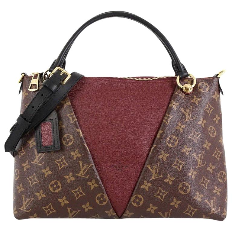 Louis Vuitton V Tote Monogram Canvas And Leather MM
