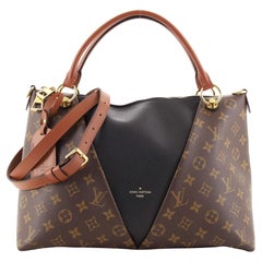 Louis Vuitton V Tote Monogram Canvas and Leather MM