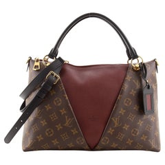 Louis Vuitton V Tote Monogram Canvas and Leather MM