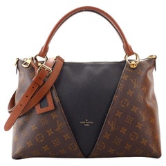 Louis Vuitton V Tote Monogram Canvas and Leather MM