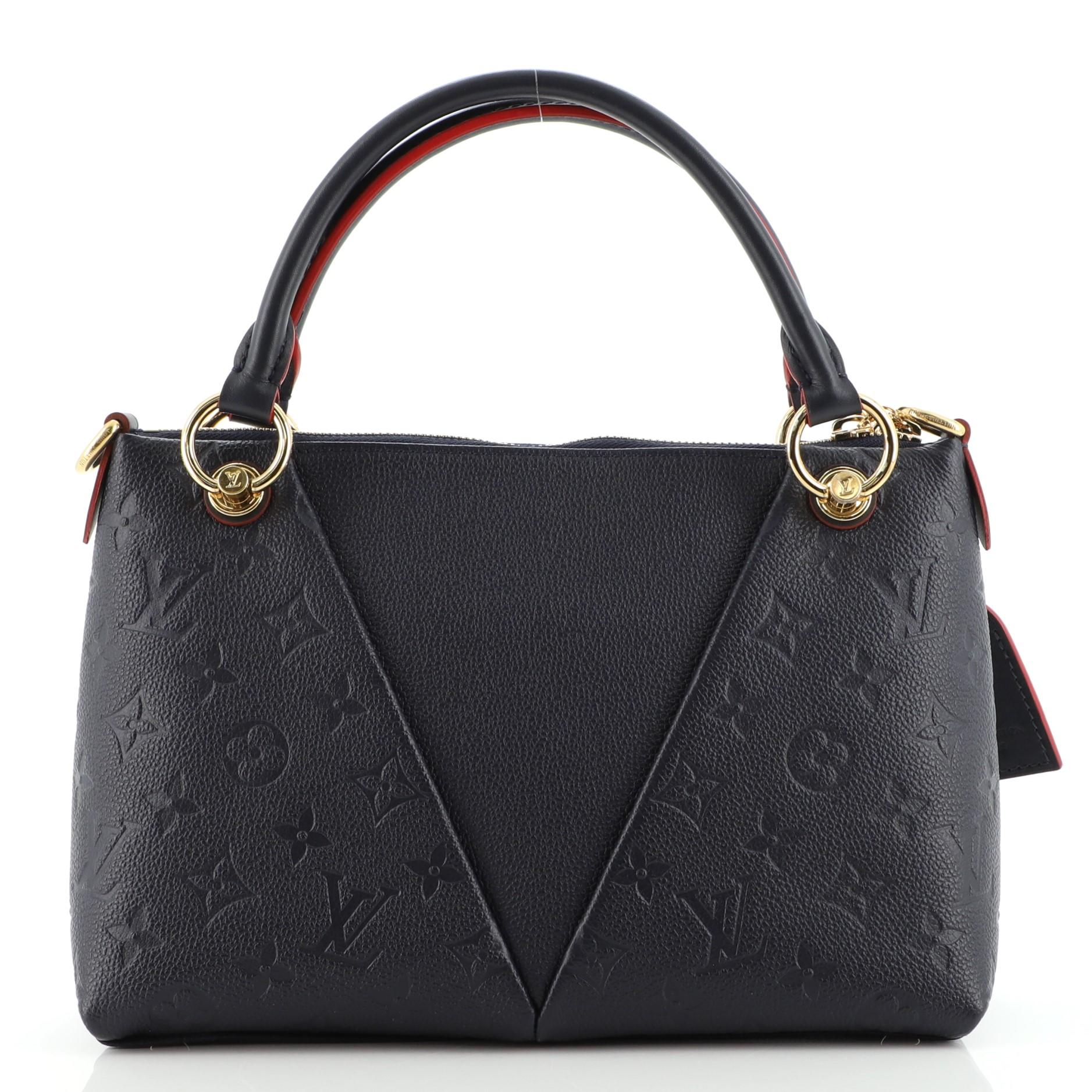 Louis Vuitton V Tote Monogram Empreinte Leather BB In Good Condition In NY, NY