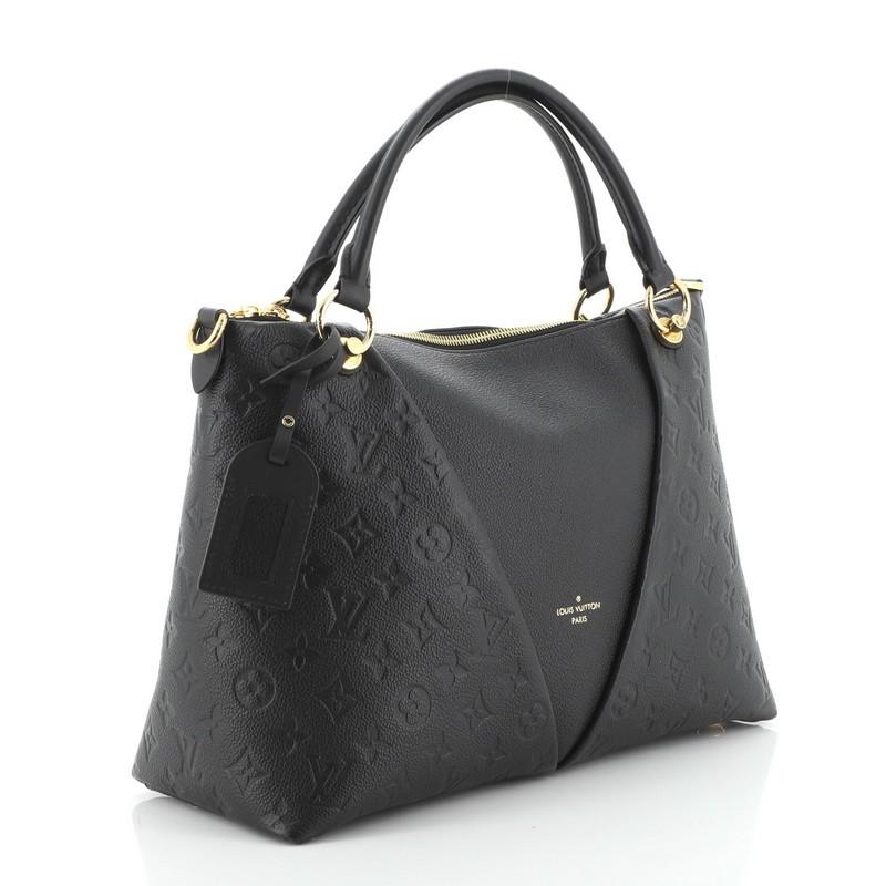 Black Louis Vuitton V Tote Monogram Empreinte Leather MM