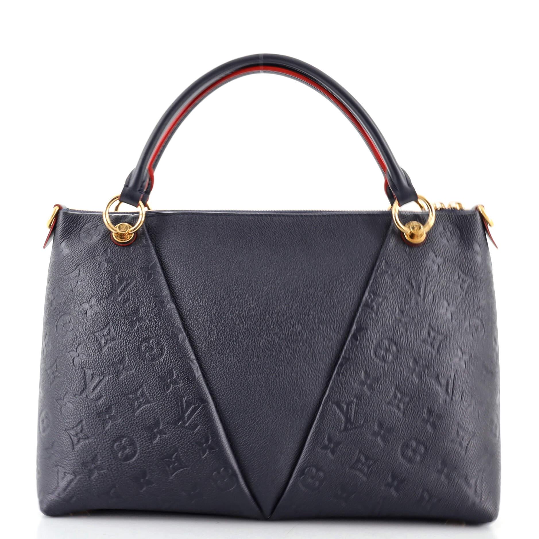 Black Louis Vuitton V Tote Monogram Empreinte Leather MM