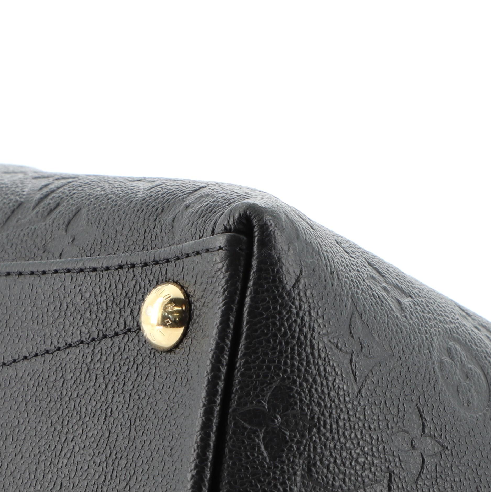 Louis Vuitton V Tote Monogram Empreinte Leather MM In Good Condition In NY, NY
