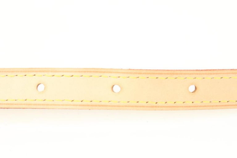 vachetta leather strap for louis vuitton beige yellow