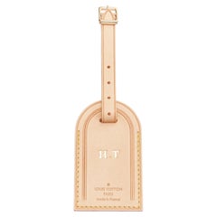 LOUIS VUITTON Vachetta leather gold HT foil stamp luggage tag